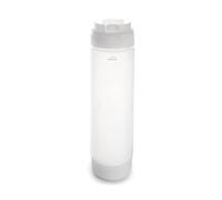 LACOR 61980 Bouteille Biberon, récipient, Pot pour sauces, polypropylène, Anti-Goutte, Bec en Silicone, sans BPA, 700 ML, Blanc