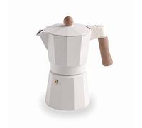 Lacor - 62096 - Cafetière italienne Trento White, Cafetière Express, Fonte d’aluminium, Convient à tous les types de feux inclus Induction, Capacité 6 tasses, Finition Blanc mat