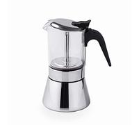 Lacor - 62121 - Cafetière italienne Sienne, Cafetière express, Acier inoxydable 18/10, tout adapté au feu y compris induction, Lave-vaisselle, Capacité 10 tasses, Finition miroir poli