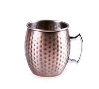 LACOR - 62185 - Mug Moscow Mule, Mug à Cocktail, Moscow Mule Cocktail, Poignée Egonomic, Design Vintage, Revêtement en Cuivre Mat, Acier Inoxydable 18/10, 550 ml