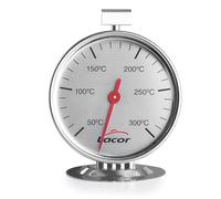 Lacor - 62240 - Thermomètre en Acier Inoxydable pour Four Sphera, avec Crochet et Support, Plage 50-300 °C, Lecture Claire et Précise, Idéal pour Contrôler la Température pendant la Cuisson