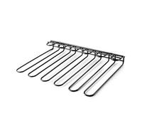 Lacor - 62255 - Porte-gobelet Due Black, capacité de 20 verres, montage au plafond ou au mur, fer à repasser, couleur noire, 45x32 cm