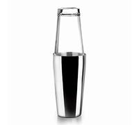 Lacor Shaker Boston 62285 – Acier inox, 2 verres borosilicate 800+500 ml, fermeture hermétique, Gris