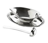 Lacor 62424 Saucière sur Plateau avec Cuillère en Inox, Argenté