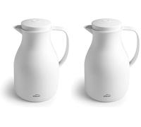 LACOR 62579 Carafe isotherme double paroi sans BPA avec couche de verre à l'intérieur, blanc, 1,50 l (Lot de 2)