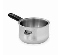 Lacor - 62600 - Bain-marie, seau en acier inoxydable 18/10, poignée résistante à la chaleur, ouverture latérale pour l’eau, adapté à tous les feux inclus Induction, lave-vaisselle, 16 cm, 1 L