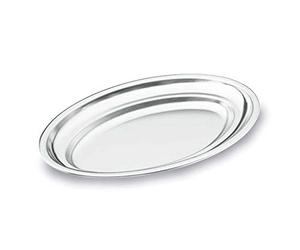 Lacor 62820 - Source ovale en acier inoxydable | Fabriqué en acier inoxydable de qualité alimentaire; haute résistance à la corrosion et usure quotidienne