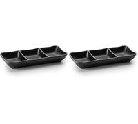 LACOR 63380 source-3-sauce mélamine 19 x 8 x 3 cm-Noir (Lot de 2)