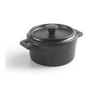 Lacor - 63393 - Mini Pot with lid, Made of Melamine, Dishwasher-Safe, BPA-Free, Diameter 14 cm, 640 ml, Black