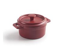 Lacor - 63396 - Mini casserole, casserole avec couvercle, en mélamine, lave-vaisselle, sans BPA, Ø10 cm, 210 ml, rouge