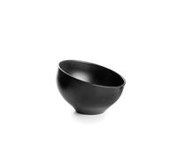 Lacor - 63405 - Bol en mélamine noire, 100% sans BPA, empilable, design élégant, lavable au lave-vaisselle, diamètre 16 cm, hauteur 9,5 cm.