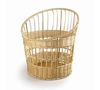 Lacor - 63492 - Panera Baguette, Panera pour le stockage du pain, Panier à aspect osier, Polypropylène avec renfort en acier inoxydable, 32x42 cm, Brun clair