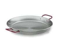 Lacor 63671 Plat à Paëlla en Tole Acier 70 cm, Silber / Rot