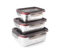 Lacor Set 3 récipients Ecoinox 64617 - Inox 18/10, 800/1200/1800 ml, Hermétique, Sans BPA