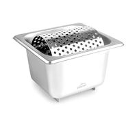 Lacor - 66001 - Rouleau à Beurre, Acier Inoxydable, Seau GN 1/6 de 1,6 Litres, Roue Amovible, Design Ergonomique, Idéal pour Tartiner sur du Pain ou des Hamburgers