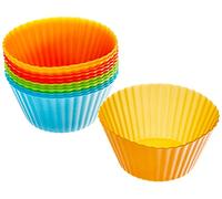 Lacor - 66745 - Ensemble de 12 moules à muffins | Silicone | Sans BPA | Pour le four | Pour friteuse à air | Confiserie | Réutilisable | Ø 7 cm