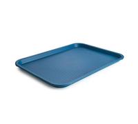 Lacor - 66993 - Plateau Service Fast Food, Plateau de Service Alimentaire, polypropylène, sans BPA, empilable, résistant, Surface antidérapante, Passe au Lave-Vaisselle, Bleu, 35 x 27 cm