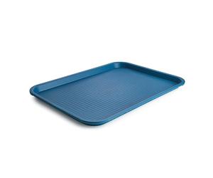Lacor - 66993 - Plateau Service Fast Food, Plateau de Service Alimentaire, polypropylène, sans BPA, empilable, résistant, Surface antidérapante, Passe au Lave-Vaisselle, Bleu, 35 x 27 cm