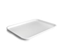 Lacor - 66997 - Plateau de Service à Manger, en polypropylène, sans BPA, empilable, résistant, Surface antidérapante, Passe au Lave-Vaisselle, Blanc, 41,5 x 30,5 cm