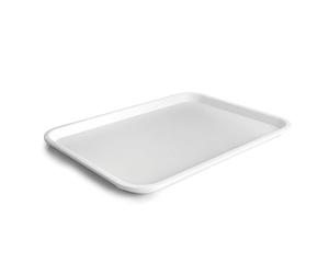 Lacor - 66997 - Plateau de Service à Manger, en polypropylène, sans BPA, empilable, résistant, Surface antidérapante, Passe au Lave-Vaisselle, Blanc, 41,5 x 30,5 cm
