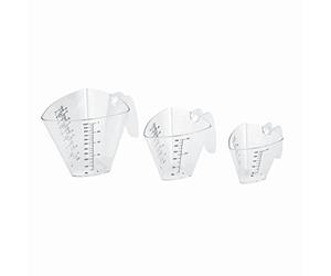 Lacor 67131 - Jeu de 3 cruches triangulaires en plastique mesurant 250-5...