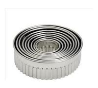 Lacor Emporte-pièces 68070 Boîte de 9 découpoirs ronds cannelés en inox