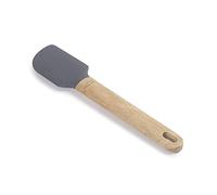 LACOR 68195 Spatule Silicone Unite, Palette de Cuisine, Manche en bois de Hêtre, Non Douce la poêle, Résistant aux hautes températures, Sans BPA, 26,5 x 5,6 x 8,5 cm, Gris