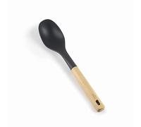 LACOR - 68281 - Cuillère lisse nordique, Louche de cuisine, Ustensiles de cuisine, Tête en nylon, Sans BPA, Antiadhésif, Poignée ergonomique en bois de hêtre, Longueur 34 cm