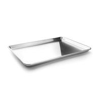 Lacor - 68466 - Plaque de Cuisson Principale, Four à Rôtir, Plaque de Cuisson Professionnelle, Va au Four et au Congélateur, Empilable, Aluminium Naturel, 53x38 cm, Hauteur 2,5 cm