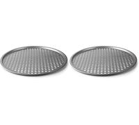 LACOR - 68470 - Moule à Pizza, Plaque à Pizza Perforée, Moule Antiadhésif, Collection Delize, Sans PFOA, Va au Four, au Réfrigérateur et au Congélateur, Acier au Carbone, Ø33,5 cm, Hauteur 1 cm