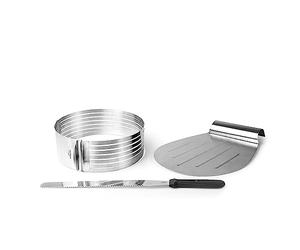 Lacor 68527 - Ensemble de 3 ustensiles, ensemble coupe-gâteau, pâte, anneau | Ustensile professionnel durable; conçu pour un rendement optimal y nettoyage rapide et facile au lave-vaisselle