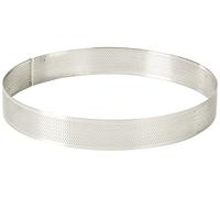 LACOR 68554 Cercle Rond perforé, Acier Inoxydable, Gris, 24 x 24 x 3,5 cm