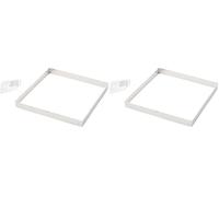 LACOR 68560 Cercle Carre perforé Acier Inoxydable Gris 20 cm (Lot de 2)