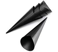Lacor Lot de 4 cornets à glace anti-adhésifs - 11 x 9 x 4 cm, Noir