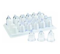 Lacor Douilles de pâtisserie 68994 – 24 pièces assorties en acrylique blanc