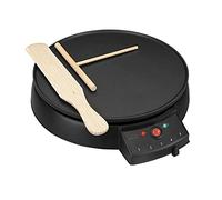 Lacor 69122 - Crêpier électrique noir, plaque pour crêpes, base