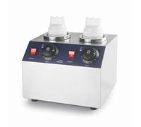 Lacor - 69242 - Chauffe-Biberons en acier inoxydable, chauffage à sec, Thermostat : 30 °C à 80 °C, avec 2 biberons triple buse 30,5 x 25 x 23 cm, Gris