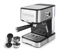 Lacor 69256 - Machine à Espresso Avec 2 Sorties De Café Et Fonction De Chauffe/foaming Du Lait, Compatible Avec Café Moulu Et Capsules Ese, 21x26,5x30 Cm