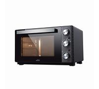 Lacor - 69327 - Four électrique de table, Petit four de cuisine, Convection avec boîtier en acier, Température: 70ºC-230ºC, 48x30x40 cm, Capacité: 28 L, Noir