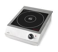 Lacor - 69362 - Plaque Induction Portable Easy, Cuisine Portable Professionnelle, Système IPX3, 10 Niveaux de puissance, Convient pour Diamètres entre Ø12 cm et Ø28 cm, 3500W, Acier Inoxydable