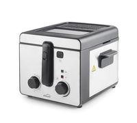 Lacor - 69448 - Vue Friteuse électrique, Acier inoxydable, 2.5 L, 1600 W, Filtre anti-odeurs, 24.5x28x21.5 cm