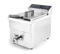 Lacor - 69465 - Friteuse à induction, Friteuse à huile, y compris robinet sous vide, Température: 60ºC - 190ºC, 8 L, 3500 W, 29x56.7x41.5 cm, Acier inoxydable