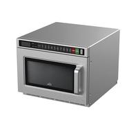 LACOR - 69482 - Four Micro-ondes Professionnel DuoHeat Pro Acier | Double magnétron de 1800W; 297 programmes configurables par USB; base céramique; capacité 18L; idéal pour l'hôtellerie