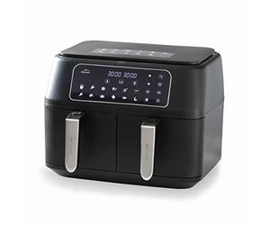 Lacor 69508 - Friteuse sans huile DuploAir, friteuse à air avec écran | Ustensile professionnel durable; conçu pour un rendement optimal y nettoyage rapide et facile au lave-vaisselle