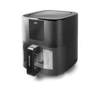 Lacor - 69515 - Friteuse Sans Huile CrystalFry, Friteuse à Air, Fenêtre Transapparente, Panneau LED, 8 Programmes, Antiadhésif, Technologie TotalCook, Capacité: 7 L, Noir