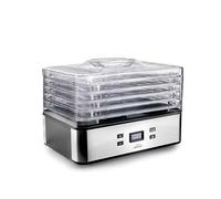 LACOR - 69522 - Déshydrateur Alimentaire Électrique Bryssa, Machine à Déshydrater les Fruits et la Viande, 5 Plateaux en Acier Inoxydable, Écran Digital, Minuterie et Température Réglable, 240W
