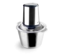Lacor - 69544 - Hachoir électrique en acier inoxydable, 300 W, 2 vitesses, 4 lames, Détachable, Pour hacher et couper, Acier inoxydable 18/10, 2 litres