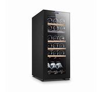LACOR 69702 Refrigeratore per Vino 18 Bottiglie, Frigo per Vino, con Compressore, Controllo Della Temperatura, 2 Camere, Ripiani Estraibili, Senza Vibrazioni, Acciaio Inossidabile, 34.5 x 48 x 83 cm