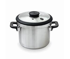 Lacor - 71784 - Autocuiseur super rapide avec poignées Sicuro résistantes à la chaleur - Induction - Acier inoxydable 18/10 - Fond thermodiffuseur - 4L - 22cm.