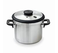 Lacor - 71788 - Autocuiseur super rapide avec poignées résistantes à la chaleur Sicuro - Induction - Acier inoxydable 18/10 - Fond thermodiffuseur - 8L - 22cm.